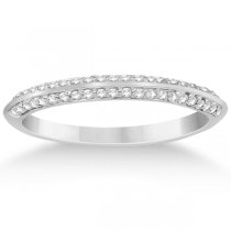 Knife Edge Diamond Engagement Ring with Band Platinum (0.40ct)