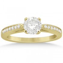 Petite Half-Eternity Diamond Engagement Ring 14k Yellow Gold (0.14ct)