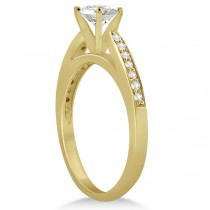 Petite Half-Eternity Diamond Engagement Ring 14k Yellow Gold (0.14ct)