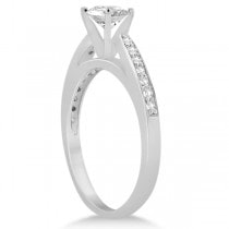 Petite Half-Eternity Diamond Engagement Ring 18k White Gold (0.14ct)