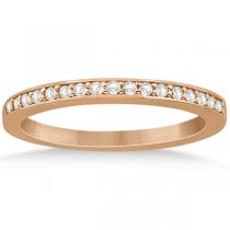 Petite Half-Eternity Diamond Bridal Set in 14k Rose Gold (0.31ct)