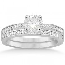 Petite Half-Eternity Diamond Bridal Set in Platinum (0.31ct)