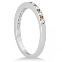 Citrine & Diamond Engagement Ring Set 14k White Gold (0.55ct)