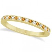 Citrine & Diamond Engagement Ring Set 14k Yellow Gold (0.55ct)