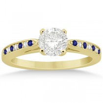 Tanzanite & Diamond Engagement Ring 14k Yellow Gold 0.26ct