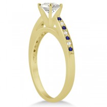 Tanzanite & Diamond Engagement Ring 18k Yellow Gold 0.26ct