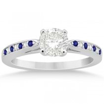 Tanzanite & Diamond Engagement Ring Platinum 0.26ct