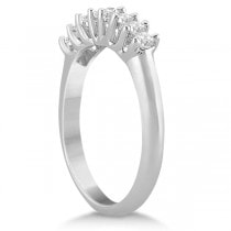 Seven Stone Diamond Bridal Set Ring and Band 14K White Gold (0.42ct)