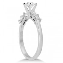 Five Stone Diamond Baguette Engagement Ring platinum (0.36ct)