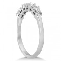 Baguette Diamond Engagement Ring & Wedding Band 14K White Gold (0.90ct)