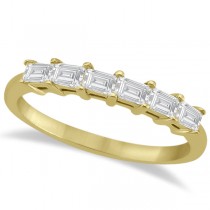 Baguette Diamond Ring Wedding Band for Women 18K Yellow Gold (0.54ct)
