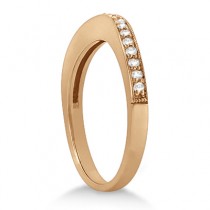 Round Diamond Butterfly Design Bridal Ring Set 14k Rose Gold (0.96ct)