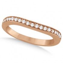 Round Diamond Butterfly Design Bridal Ring Set 14k Rose Gold (0.96ct)