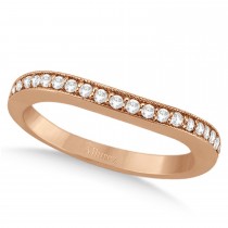 Butterfly Diamond & Pink Sapphire Bridal Set 18k Rose Gold (0.42ct)
