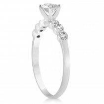 Diamond Bezel Set Engagement Ring Setting Palladium 0.09ct