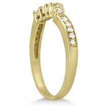 Floral Diamond Engagement Ring & Wedding Band 14k Yellow Gold (0.56ct)