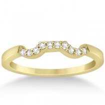 Diamond Cluster Engagment Ring & Wedding Band 18k Yellow Gold (0.34ct)