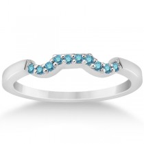 Blue Diamond Engagement Ring & Wedding Band in Platinum (0.34ct)