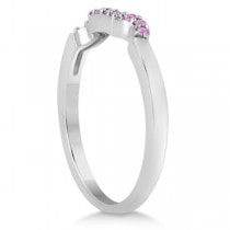 Pink Sapphire Engagement Ring & Wedding Band in Palladium (0.50ct)