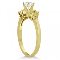 Designer Yellow Diamond Floral Engagement Ring 14k Yellow Gold 0.24ct