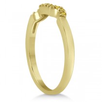 Yellow Sapphire Engagement Ring & Wedding Band 18k Yellow Gold 0.50ct