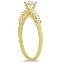 Petite Diamond Engagement Ring Setting 14k Yellow Gold (0.15ct)