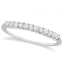 Petite Diamond Wedding Ring Band 18k White Gold (0.20ct)