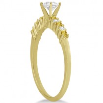 Diamond & Yellow Sapphire Engagement Ring 14k Yellow Gold (0.15ct)