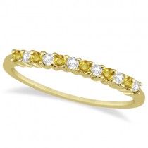 Diamond & Yellow Sapphire Bridal Set 18k Yellow Gold (0.35ct)