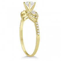 Pear Cut Side Stone Diamond Engagement Ring 18k Yellow Gold (0.33ct)