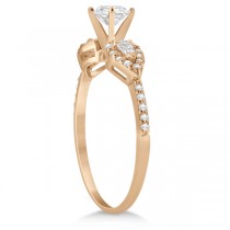 Pear Shaped Diamond Engagment Ring & Band 18k Rose Gold (0.46ct)