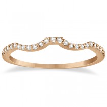 Pear Shaped Diamond Engagment Ring & Band 18k Rose Gold (0.46ct)