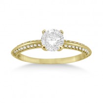 Petite Diamond Engagement Ring Setting 14k Yellow Gold (0.25ct)