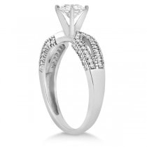 Solitaire Split Shank Diamond Engagement Ring Platinum (0.18ct)