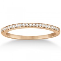 Split Shank Diamond Engagement Ring & Wedding Band 18k Rose Gold