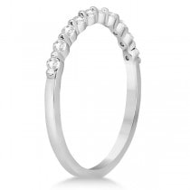 Elegant Diamond Semi-Eternity Stackable Ring Band 14k White Gold (0.20ct)