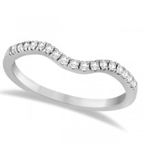 Square Halo Ring & Wedding Band Bridal Set 14K White Gold (0.43ct)