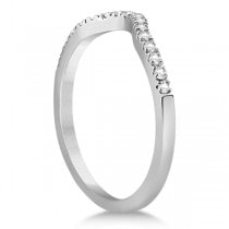 Square Halo Ring & Wedding Band Bridal Set 14K White Gold (0.43ct)