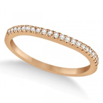 Modern Half-Eternity Diamond Engagement Ring 14k  Rose Gold (0.17ct)