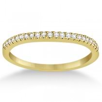Modern Half-Eternity Diamond Engagement Ring 18k Yellow Gold (0.17ct)