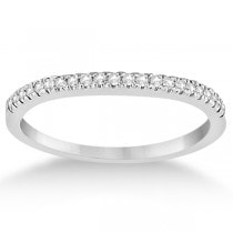 Modern Half-Eternity Diamond Engagement Ring Palladium (0.17ct)