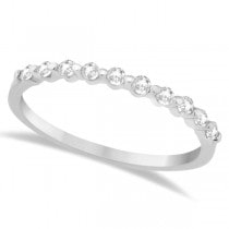 Halo Diamond Engagement Ring & Wedding Band 14K White Gold (0.56ct)