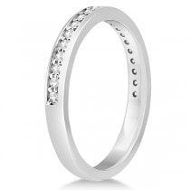 Semi-Eternity Diamond Wedding Ring 14k White Gold (0.21ct)
