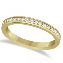 Semi-Eternity Diamond Wedding Ring 14k Yellow Gold (0.21ct) - U1556