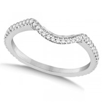 Halo Diamond Eternity Engagement Ring & Wedding Band 14K White Gold (0.75ct)