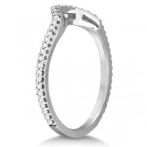 Halo Diamond Eternity Engagement Ring & Wedding Band Palladium(0.75ct)