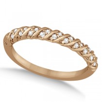 Diamond Rope Halo Engagement Ring With Band 14k Rose Gold (0.44ct)