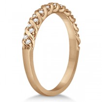 Diamond Rope Halo Engagement Ring With Band 14k Rose Gold (0.44ct)