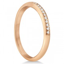 Halo Diamond Floral Engagement Ring and Band 14k Rose Gold (0.48ct)