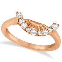 Halo Diamond Engagement Ring & Wedding Band 18k Rose Gold (0.51ct)